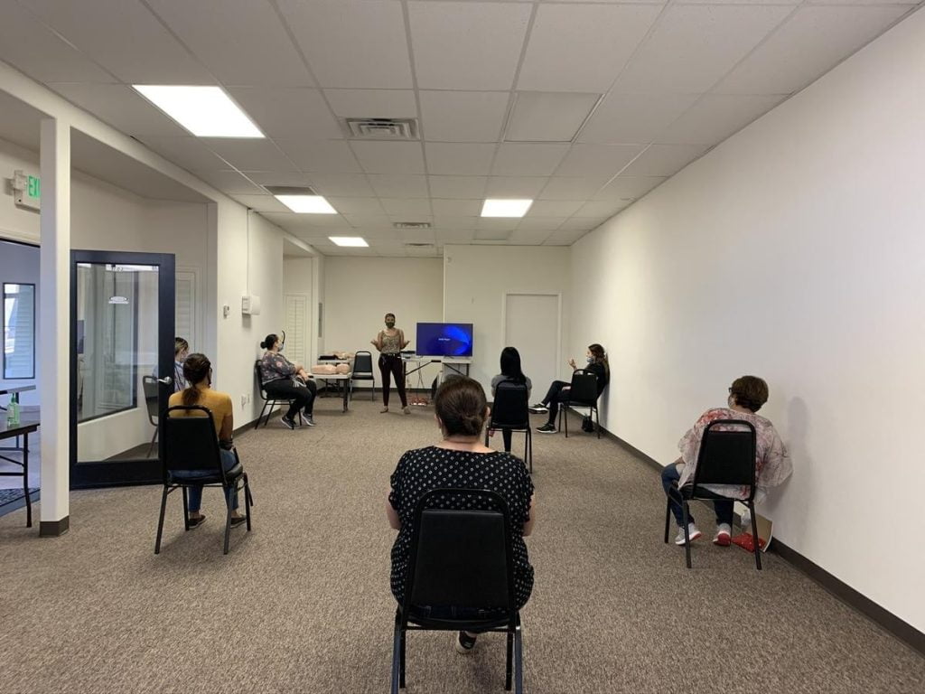 Medic First Aid CPR Hands On Training During Pandemic