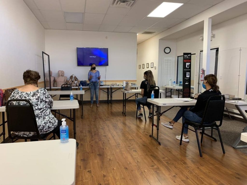 Medic First Aid CPR Hands On Training During Pandemic