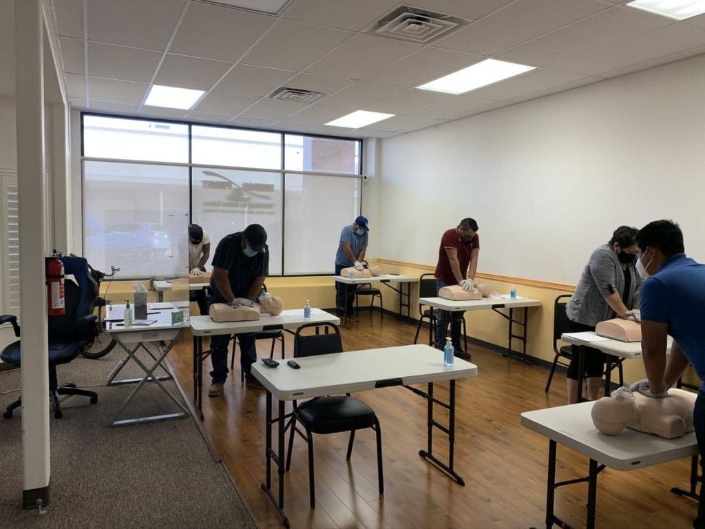 Medic First Aid CPR Hands On Training During Pandemic